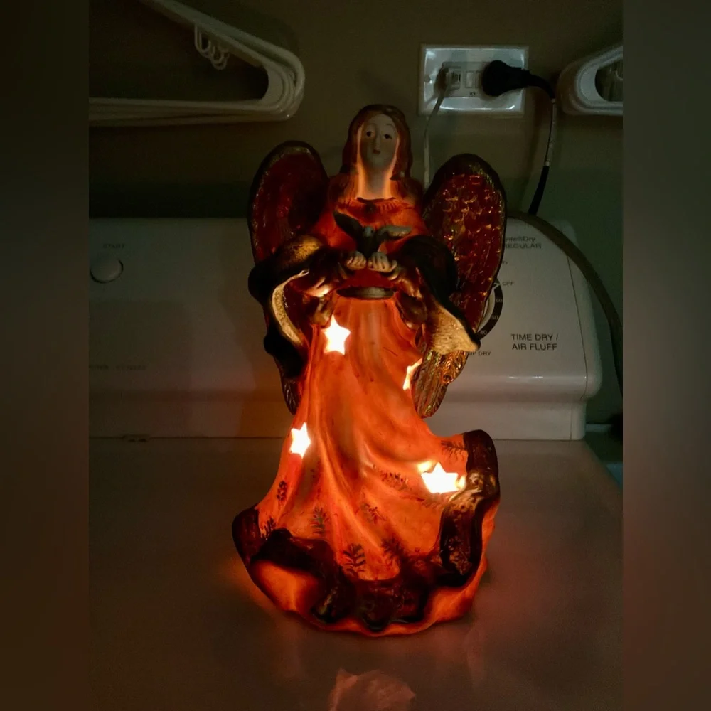 Large ceramic table top Angel night light